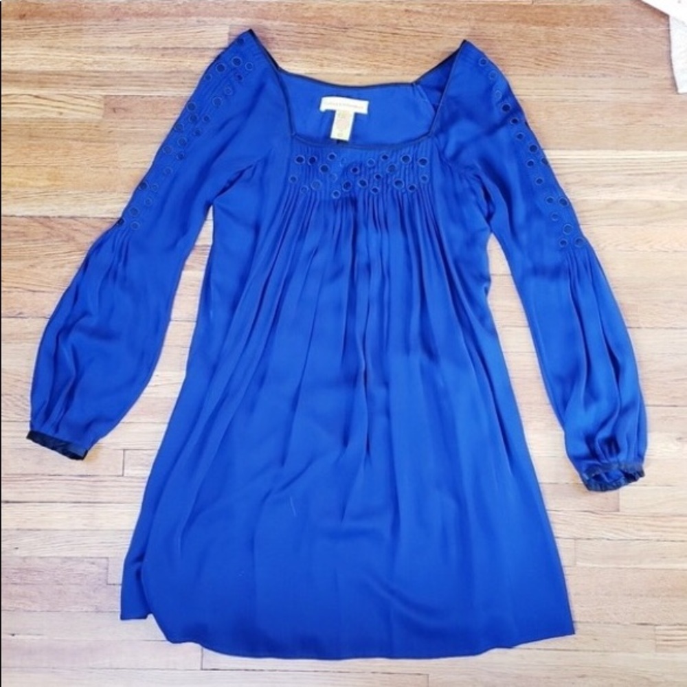 Blue Silk Swing Dress